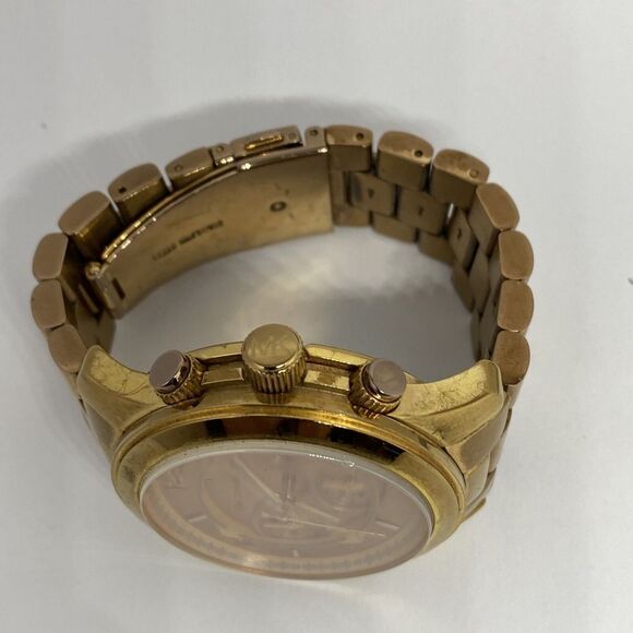 Michael Kors Runway MK8096 Mens Rose Gold Stainless Steel Analog Dial Watch RQ51 - Picture 8 of 12